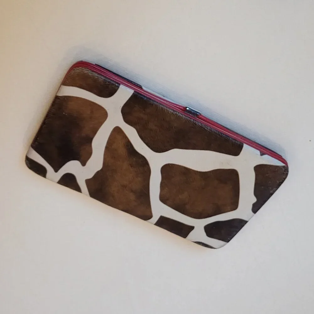 Cow Wallet Animal Print Slim Snap Case Coastal Cowgirl Accessory Western